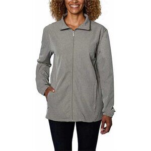 Hang Ten Womens Water Repellant Hybrid Jacket (Frost Gray, Small)